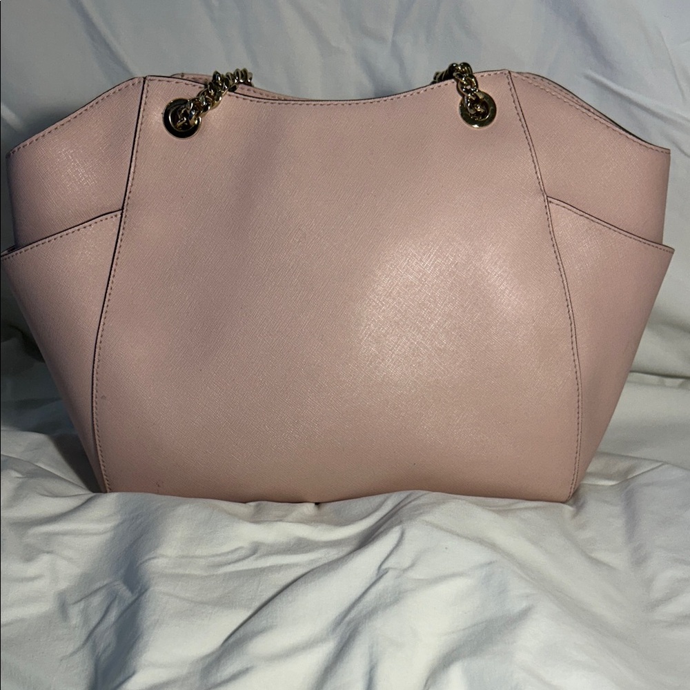 Michael Kors Pink Shoulder Bag with Gold Chain